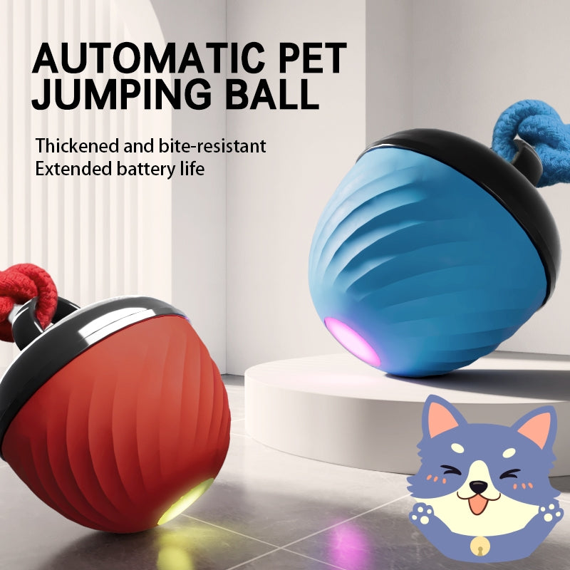 Smart Dog Cat Toy Ball Electronic Interactive Pet Toy Moving Ball Rope USB 3 Modes Automatic Moving Bouncing For Puppy Chew Products Pets Products - 0 - CJ