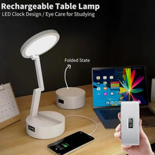 Foldable Book Lamp With LED Clock & Touch Control Night Light For Office, Bedroom, Study - 5 - CJ