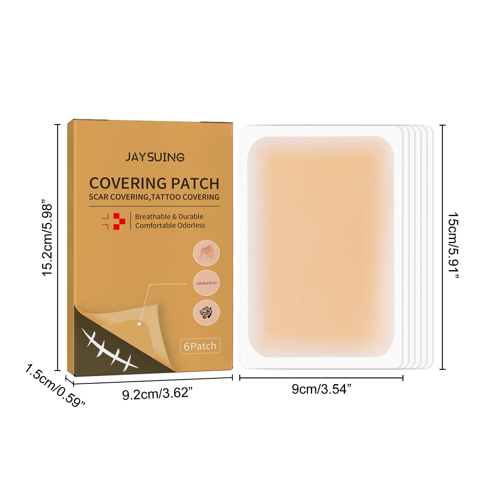 Jayswing Invisible Concealer Skin Mask Concealer Tattoo Scar Mask Invisible Waterproof Skin Mask - 5 - CJ