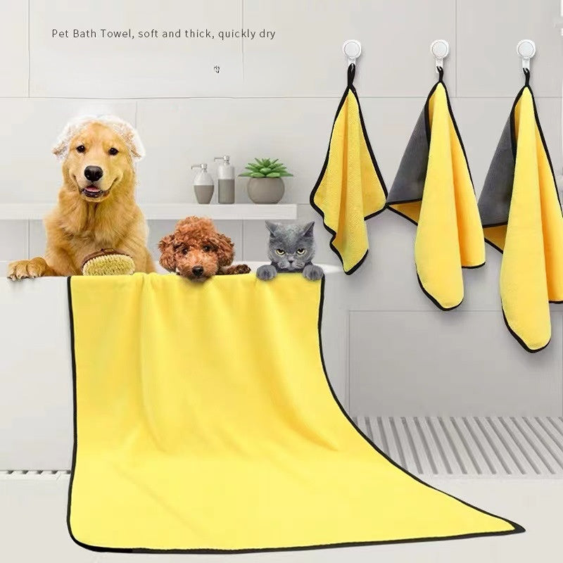 Dog Towels For Drying Dogs Drying Towel Dog Bath Towel, Quick - drying Pet Dog And Cat Towels Soft Fiber Towels Robe Super Absorbent Quick Drying Soft Microfiber Pet Towel For Dogs, Cats Yellow - 5 - CJ