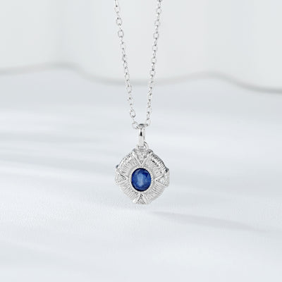 Simple Jewelry Retro Sapphire Pendant S925 Silver Necklace Cool Wind Collar Chain - 4 - https://x.com/titan_prim62775J