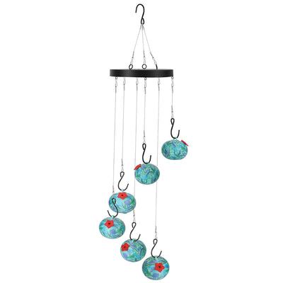 1Pc Wind Chimes Humming Bird Feeder Ant And Bee Proof Outdoor Hanging Hummingbird Feeder For Viewing Decoration For Garden Patio Yard Balcony - 5 - CJ