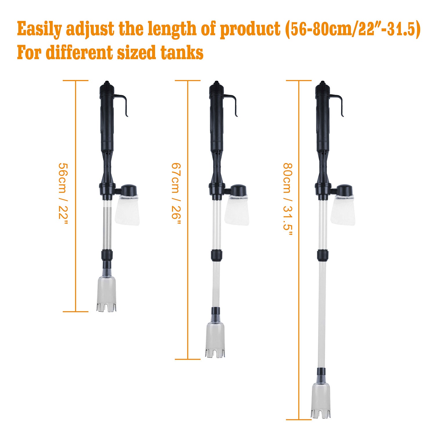 Battery - Operated Aquarium Vacuum Gravel Cleaner - 5 - CJ