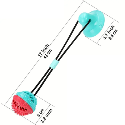 Dog Toys For Aggressive Chewers Interactive Teething Boredom And Stimulating Tug Of War Suction Cup Interactive Tug - of - War Dog Toy Treat Dispensing, Durable Thermoplastic Rubber Construction - 5 - CJ