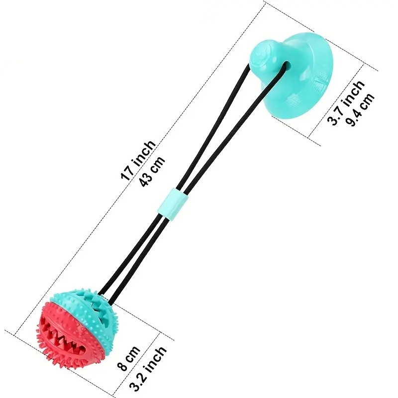 Dog Toys For Aggressive Chewers Interactive Teething Boredom And Stimulating Tug Of War Suction Cup Interactive Tug - of - War Dog Toy Treat Dispensing, Durable Thermoplastic Rubber Construction - 5 - CJ