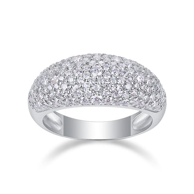 1Moonlit Night Stars - A Fashionable Diamond Jewelry Piece Set With Moissanite S925 Sterling Silver And Platinum Diamond Ring Prohibit TikTok sales - 5 - CJ