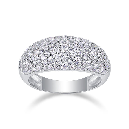 1Moonlit Night Stars - A Fashionable Diamond Jewelry Piece Set With Moissanite S925 Sterling Silver And Platinum Diamond Ring Prohibit TikTok sales - 5 - CJ