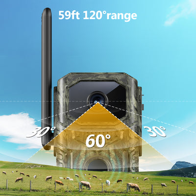 4G GPS Hunting Outdoor Trail Camera Wide Angle 4MP Camouflage Wildlife Deer Monitoring Solar Hunt Camera - 5 - CJ