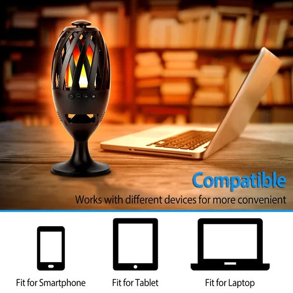 LED Flame Speakers Torch Wireless Speaker Waterproof Stereo Bass Speaker Outdoor Light - Up Speaker Atmosphere LED Flickers Night Light Patio Stake Lights Lantern For Party Camping - 5 - CJ