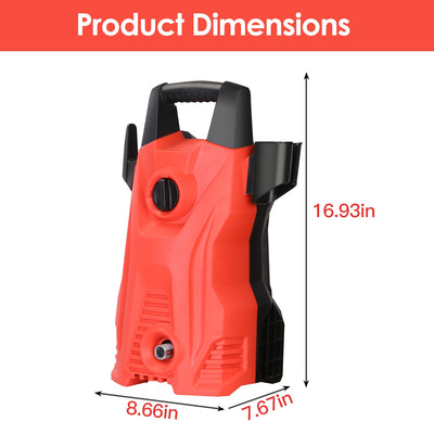 1Pc Electric High Pressure Washer 1740PSI  Powerful Car Washer Pressure Cleaner With Adjustable Spray Nozzle Soap Dispenser IPX5 Waterproof For Patio Garden Driveway - 5 - cjdropshipping
