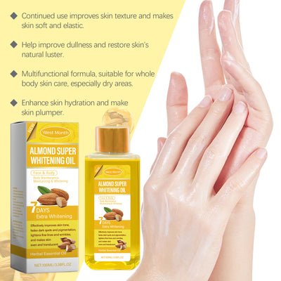 West&Month Sweet Almond Body Brightening Oil, Brightening Skin, Moisturizing And Moisturizing Skin Body Oil - 5 - CJ