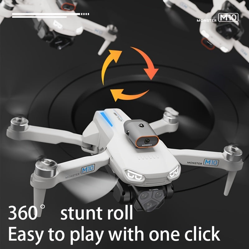 M10 Drone With Screen Control, Brushless Remote Control, Foldable Optical Flow Positioning  Toy