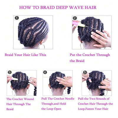 4X EZ SENEGALESE BRAID Long Crochet Braid Synthetic Hairstyle Black Burgundy Brown Ladies Box Braid Crochet Hair - 16 Inch - 5 - CJ