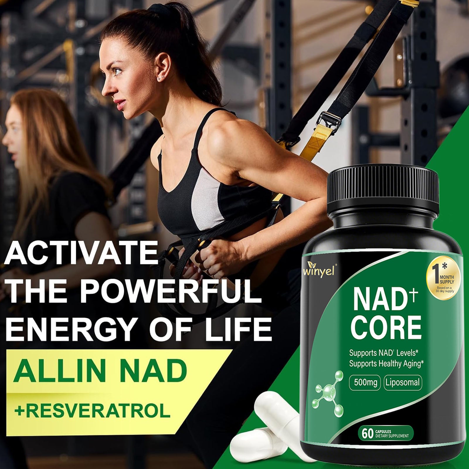 60 Capsules Of High - concentration Liposomal NAD Enhancer - Energy, Focus, And Healthy Aging, Containing Nicotinamide Riboside, Resveratrol, And Rutin - High - quality, High - purity Formula - 5 - CJ