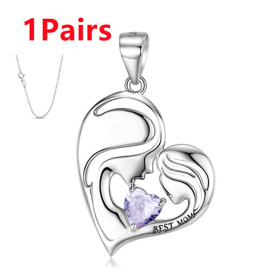 S925 Sterling Silver Best Mom Necklace Mother's Day Series Necklace - 4 - CJ