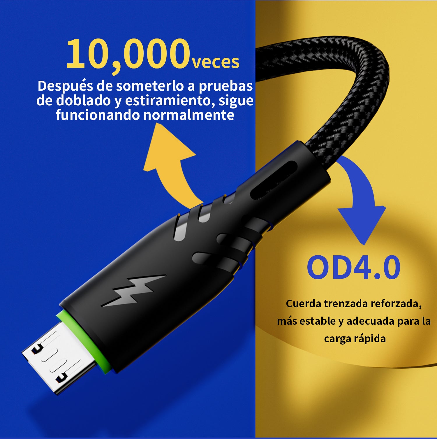 L201 Micro USB Cable 2.1A 1M Black USB 3.0 UWINN - 5 - CJ