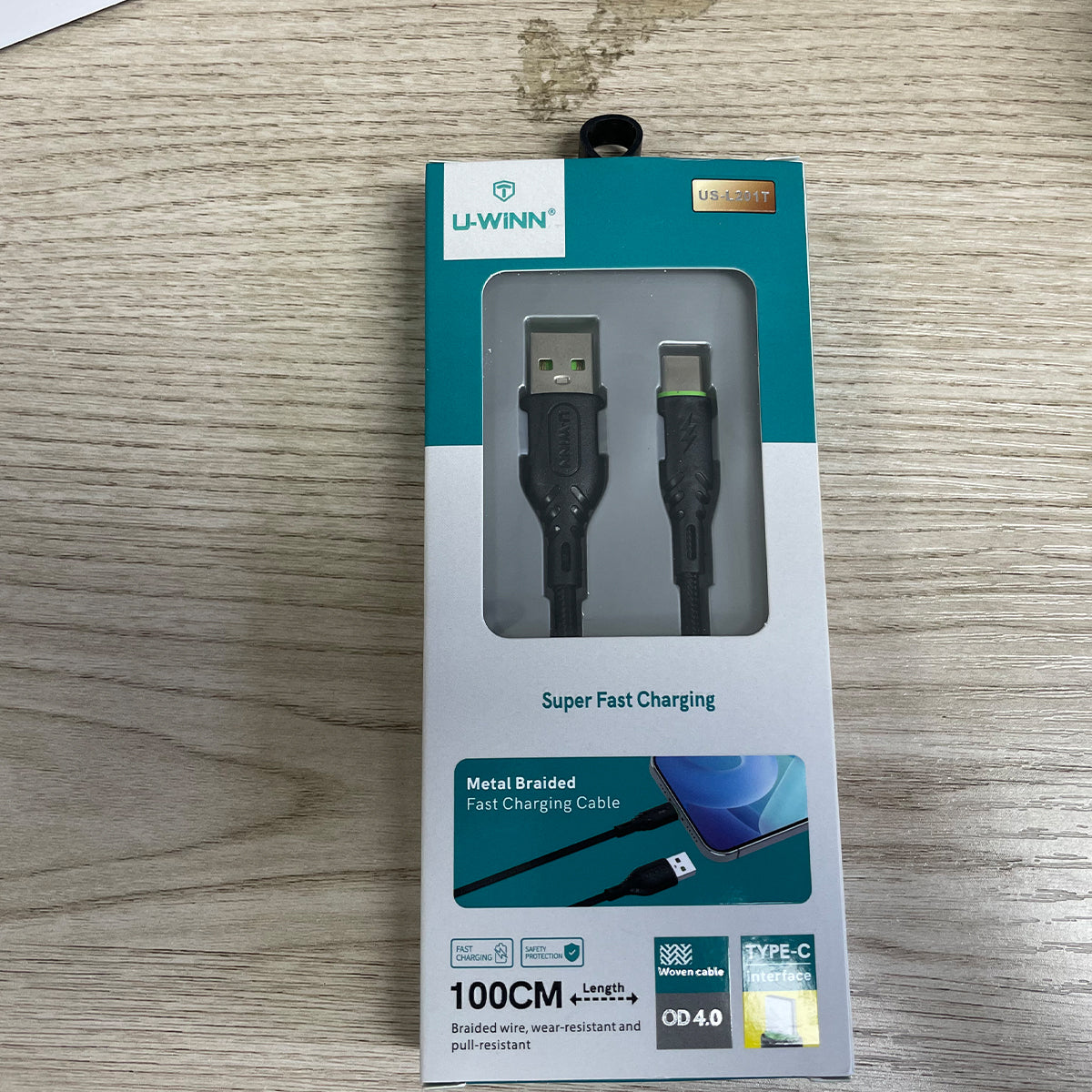 L201 USB - C Cable 2.1A 1M Black USB 3.0 UWINN - 5 - CJ