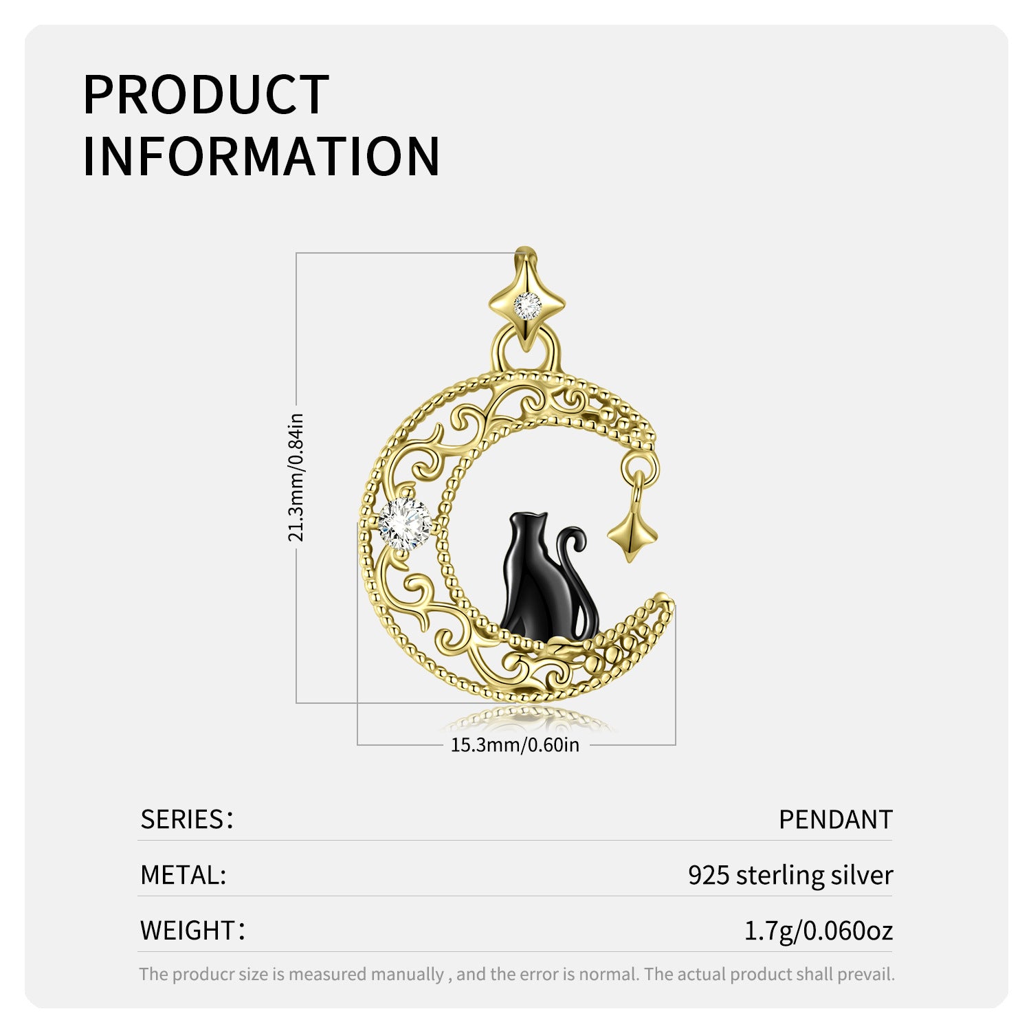 Original Design Black Cat S925 Sterling Silver Jewelry Collar Chain - 4 - https://x.com/titan_prim62775J