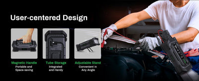3000A Portable Car Emergency Starter Power Supply With Inflator Function 150PSI Digital Tire Inflator 12V Car Battery Charger With LED Lighting LCD Display - 5 - CJ