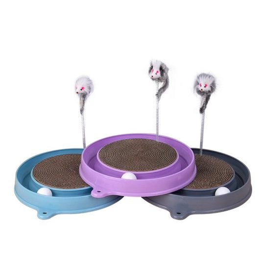 Multi - functional Cat Scratching Board With Ball Track, Various Colours Of Mat Board, Self - height Relief From Boredom To Tease The Cat, With Spring And Ball, Anti - scratch Furniture Artifacts, A Must - ha - 5 - CJ