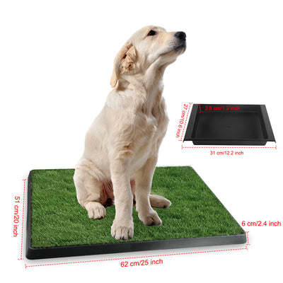 1Pc Dog Potty Training Artificial Grass Pad Pet Cat Toilet Trainer Mat Puppy Loo Tray Turf For Small Medium Dogs Indoor Outdoor Use - 5 - CJ