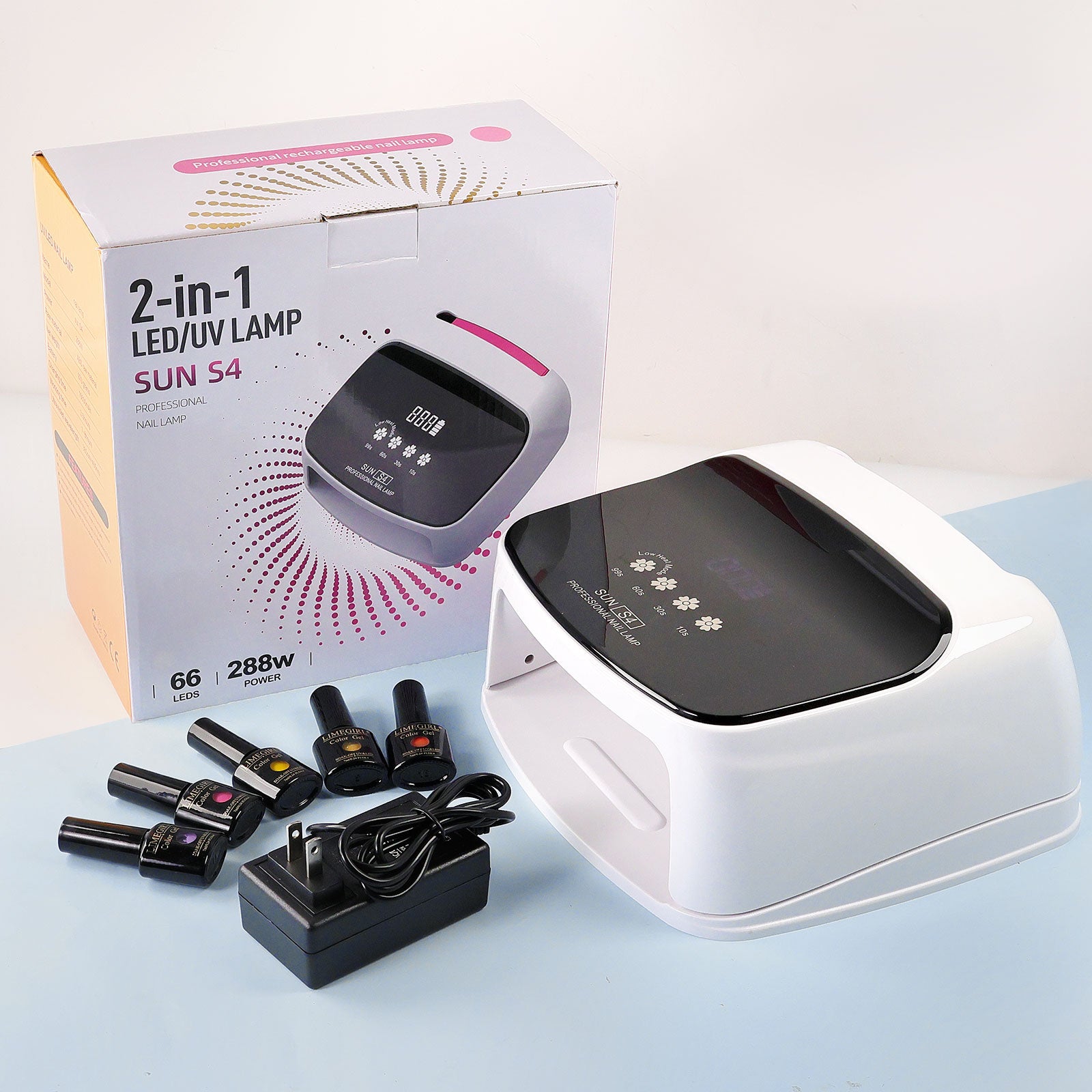 UV Nail Lamp, Professional Cordless UV LED Lamp For Nails 66Pcs Lamp Beads Automatic Sensor Gel Nail Uv Light For Nail Art At Home And In Salons - 5 - CJ