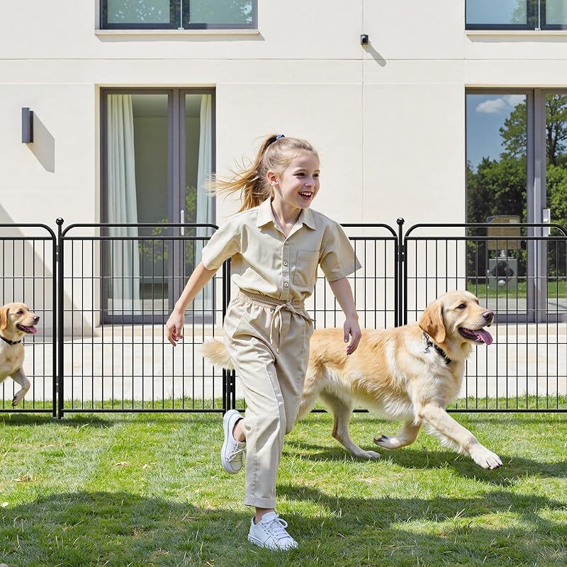 Gardner Pet Dog Fence Indoor And Outdoor Small And Medium Dog Foldable With Gravity Automatic Lock Pet Activity Fence - 5 - CJ