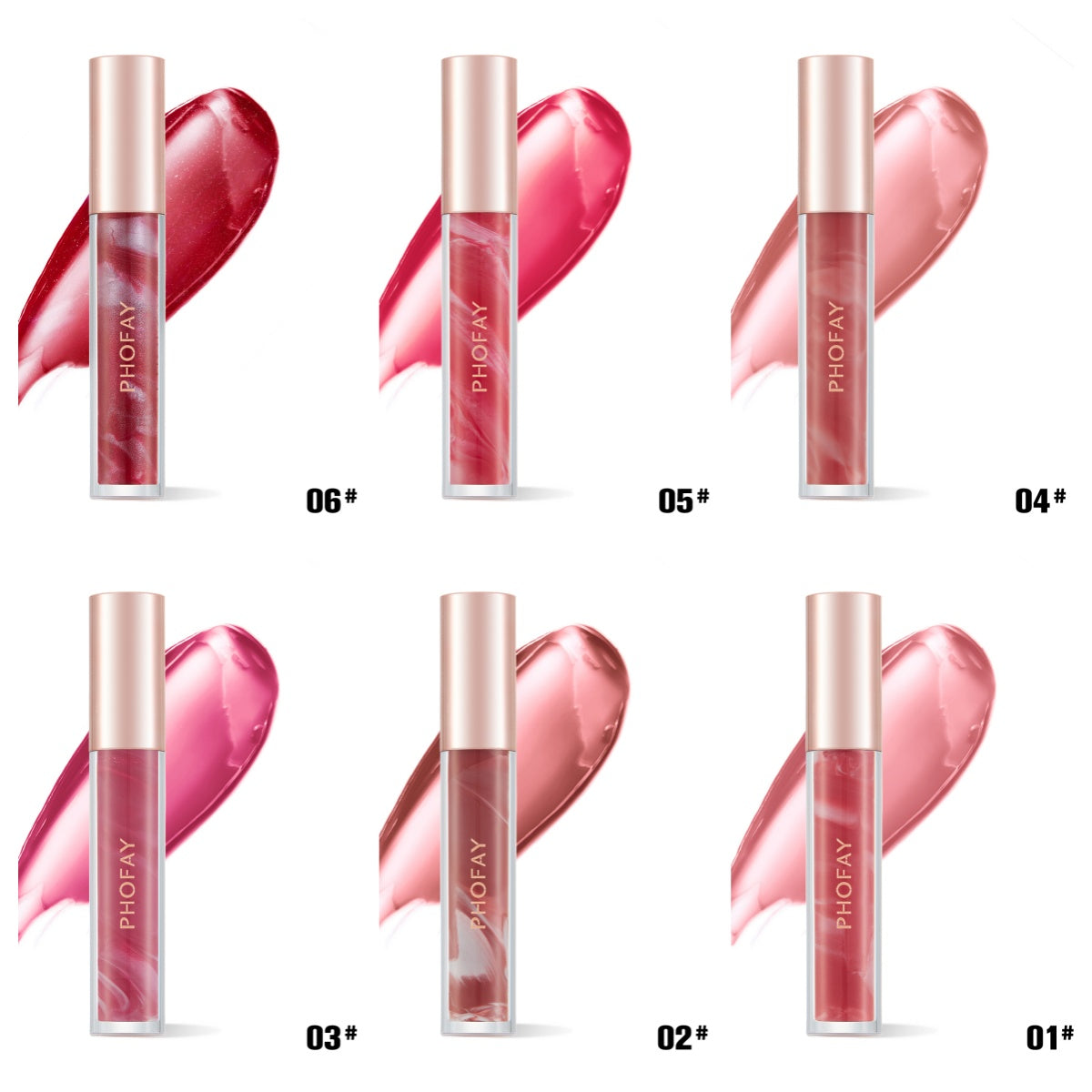 PHOFAY Rose Blooming Hydrating Lip Gloss - 4 - CJ