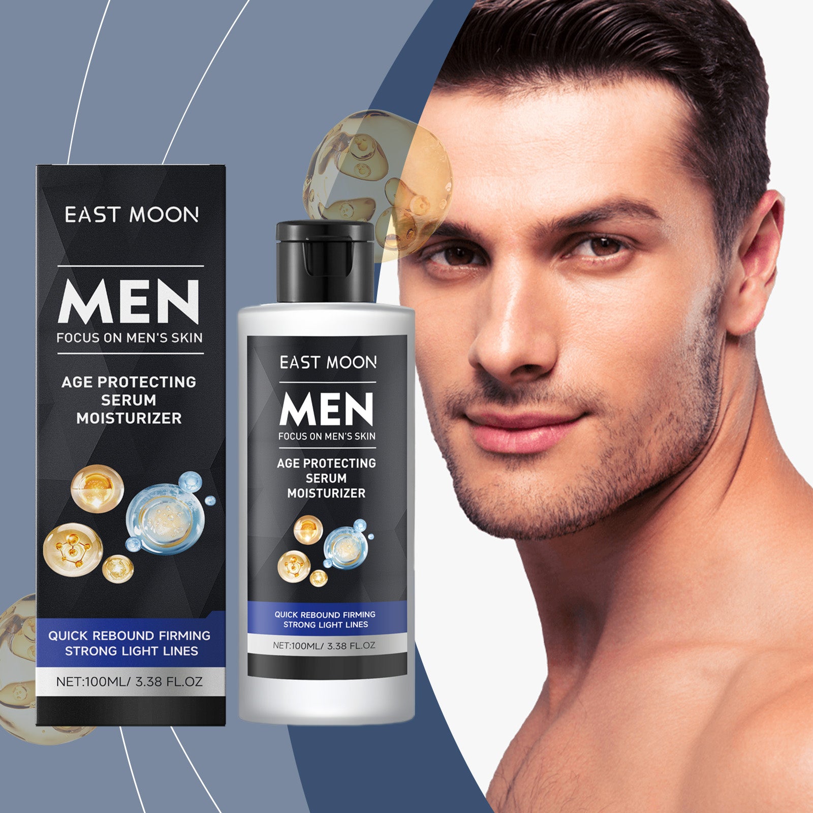 East Moon Men's Face Firming Serum, Lighten Fine Lines, Firming And Hydrating Daily Skin Care - 5 - CJ