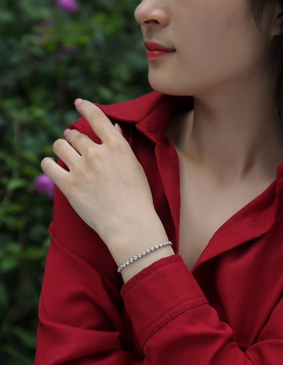 1Galaxy Dream Luxury Fashion Mosan Diamond S925 Silver Bracelet Prohibit TikTok sales - 5 - CJ