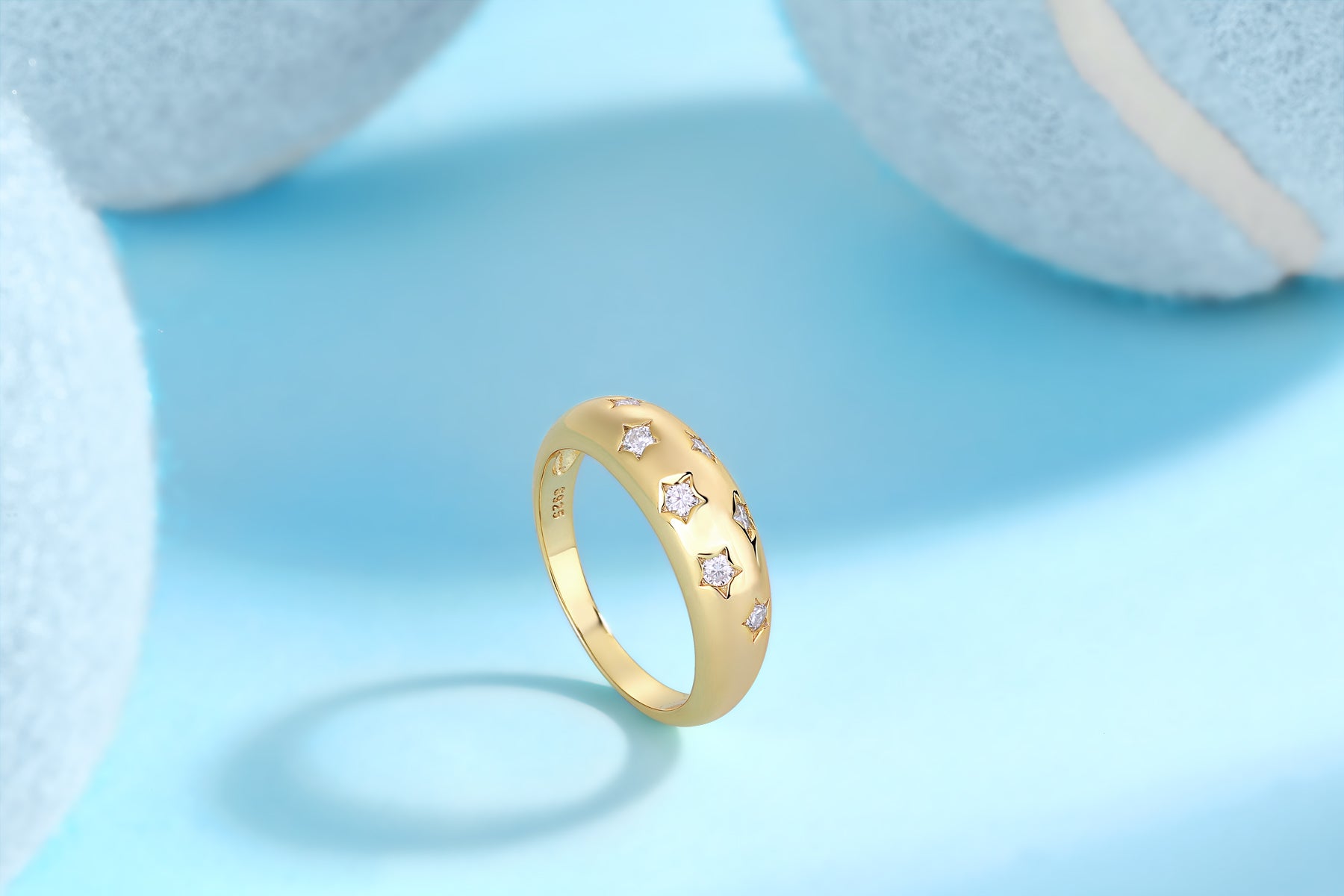 1Trendy Diamond Rings, Wedding Rings, Luxury Fashion, Silver Rings Set With Moissanite Prohibit TikTok sales - 5 - CJ