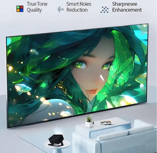 Mini Projector Android 13, WiFi 6, BT 5.0, 720P Native, 4K Decoding, Auto Correction, 180 Rotation. Portable For Movies & Gaming - 5 - CJ