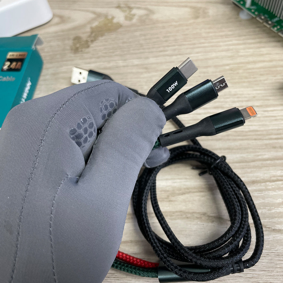 L302 3 - in - 1 Cable PD 1M Black UWINN - 5 - CJ