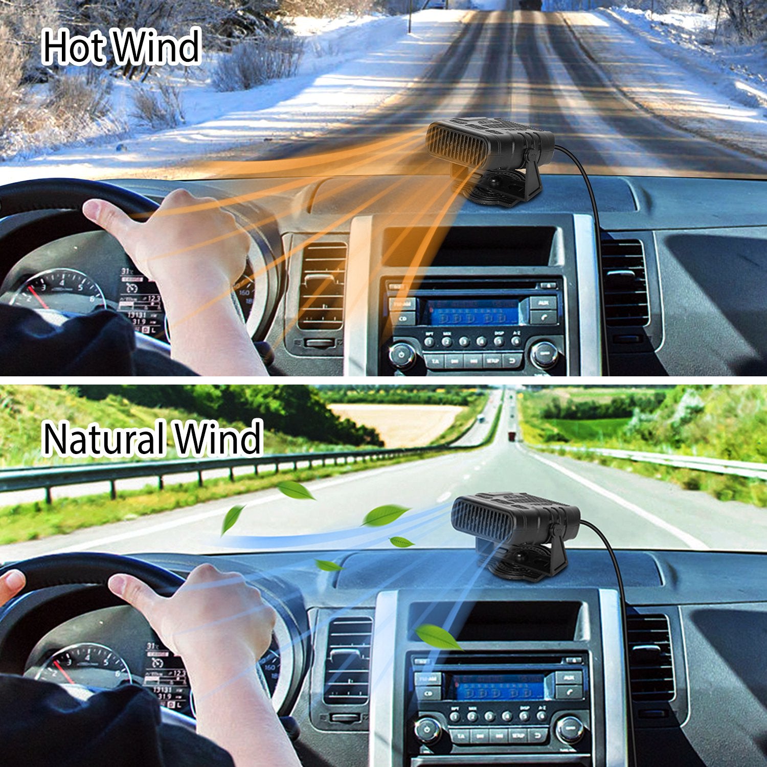 24V 200W Or  12V 120W Portable Car Heater Heating Fan 2 In 1 Defroster Demister Windshield Heater Automotive Cooling Fan - 5.0 - CJ