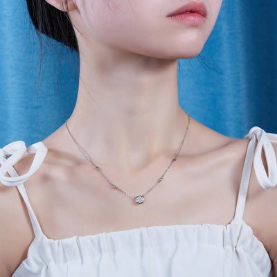 1Natural Reverie - A Fashionable And Luxurious Diamond Jewelry Pendant Set With 1 - carat Moissan Diamond S925 Sterling Silver And Platinum Plating Prohibit TikTok sales - 5 - cj