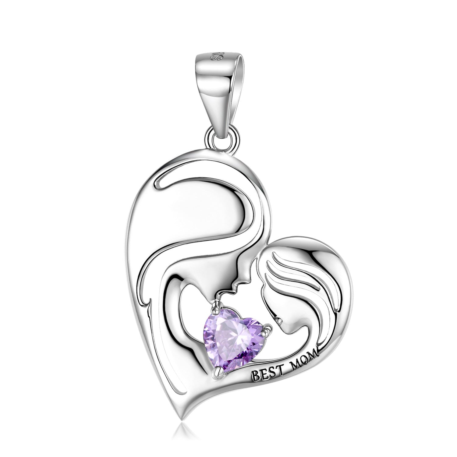S925 Sterling Silver Best Mom Necklace Mother's Day Series Necklace - 4 - CJ - PNC00822 - CJJE1599723 - PNC00822