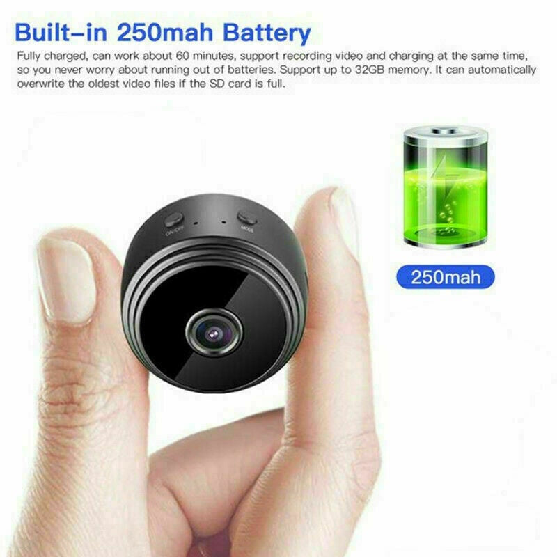 Mini Hidden Spy Camera Wireless Wifi IP Home Security 1080P HD DVR Night Vision - 5 - CJ