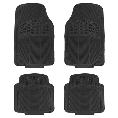 1Set Automotive Floor Mats With Front And Rear PVC Rubber Floor Mats Heavy Duty Drive Vehicle Car Mats With Trimmable Design Fit Most Cars SUVs Trucks - 5 - CJ