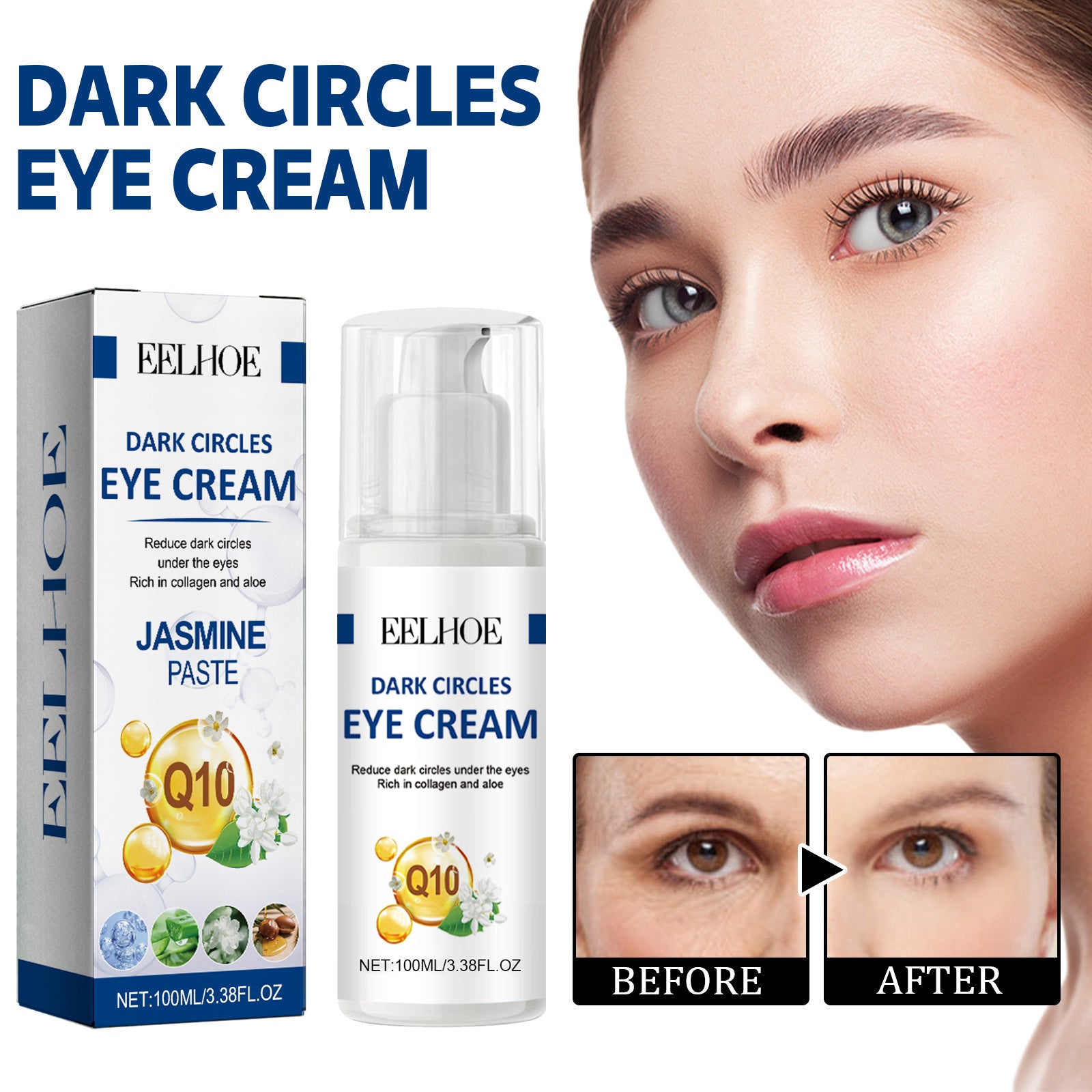 EELHOE Collagen Black Circle Eye Cream, Reduces Lines Moisturizes And Repairs Skin Eye Cream - 5 - CJ
