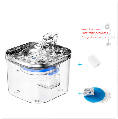 Pet Cat Dog Stainless Steel Automatic Circulation Water Dispenser Intelligent Fountain Pets Accessories - 0 - CJ - Induction style - AU - CJMY174605310JQ