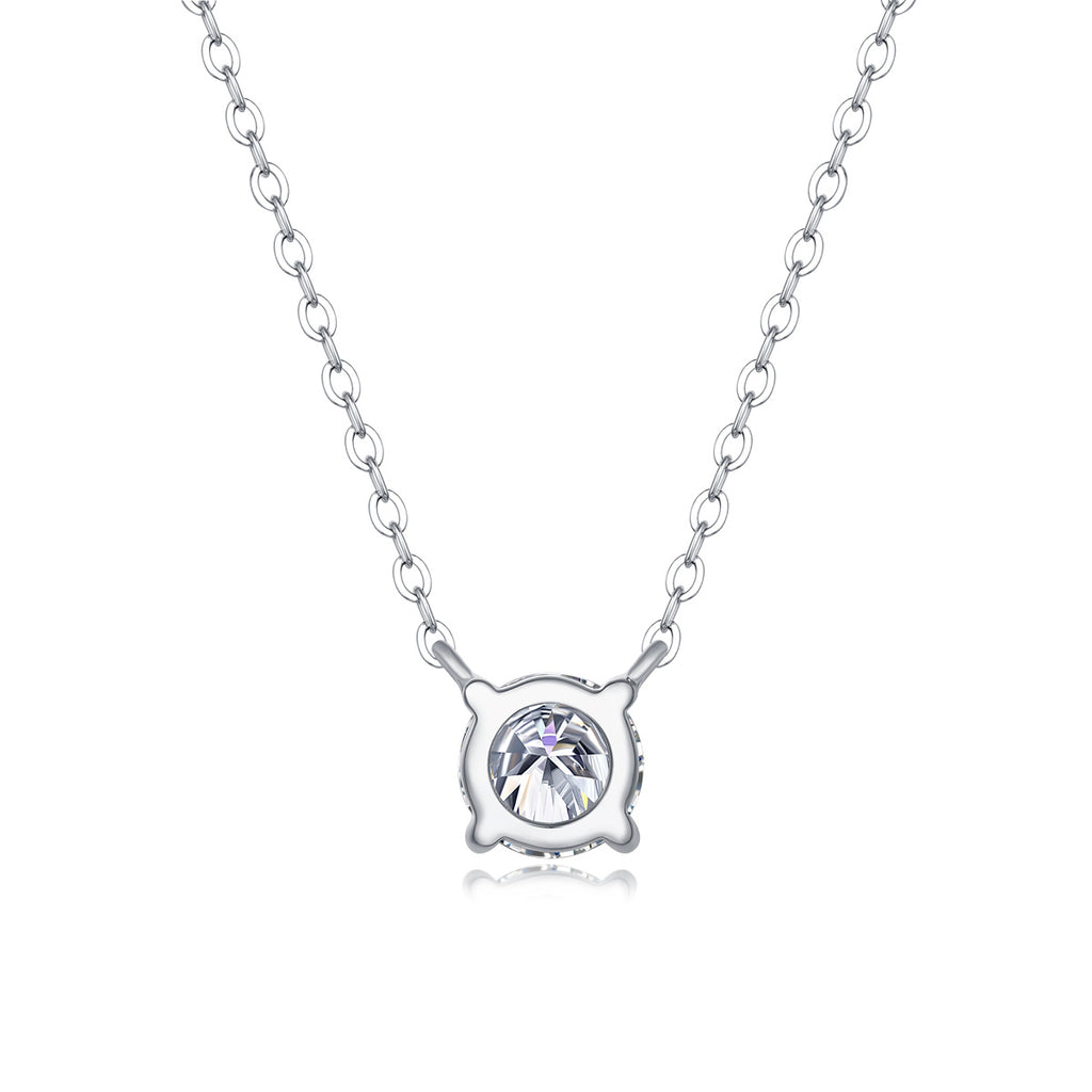 My Heart Will Last Forever - Affordable Diamond Jewelry Necklace Pendant Set With 1-carat And 2-carat Moissan Diamonds, S925 Sterling Silver And Platinum Plating. Fashionable And Trendy Jewelry