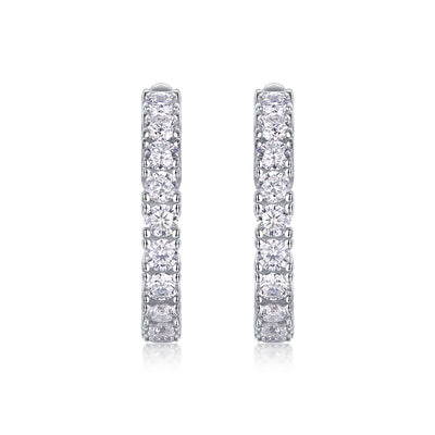 1Modern Guide Luxury Fashion Diamond Earrings Stud Set With Mosan Diamond Silver Ornaments Prohibit TikTok sales - 5 - CJ
