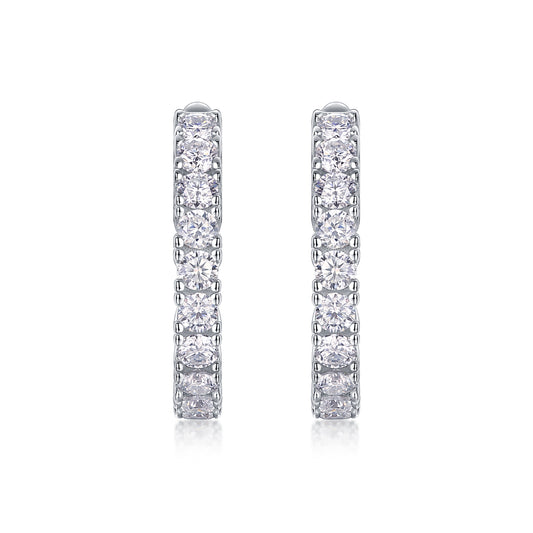 1Modern Guide Luxury Fashion Diamond Earrings Stud Set With Mosan Diamond Silver Ornaments Prohibit TikTok sales - 5 - CJ