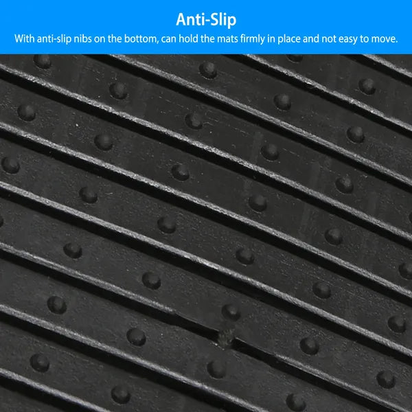 4Pcs Automotive Floor Mats Front And Rear PVC Rubber Floor Mats Heavy Duty Drive Vehicle Car Mats With Trimmable Design Fit Most Cars SUVs Trucks - 5 - cjdropshipping