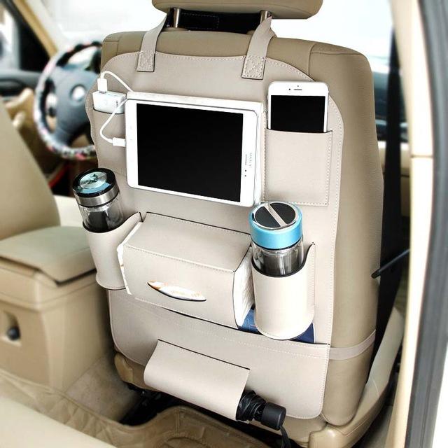 HQ Leather Car Seat Organizers - 0 - CJ - Beige - CJQCQCQC00048 - Beige