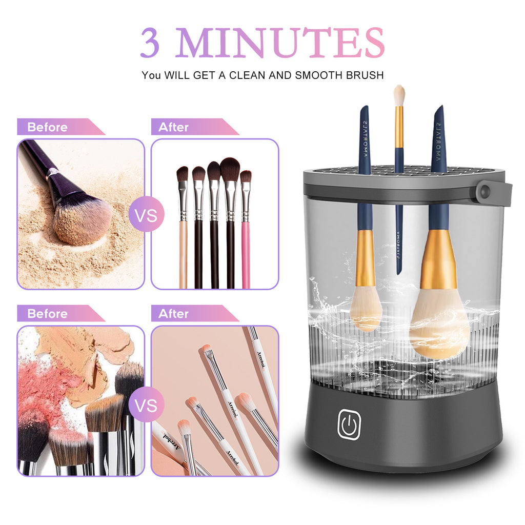 Electric Makeup Brush Cleaner - 9000 RPM Makeup Brush Cleaning Machine, Waterproof Automatic Makeup Brush Cleaner For Makeup Sponges And Brushes