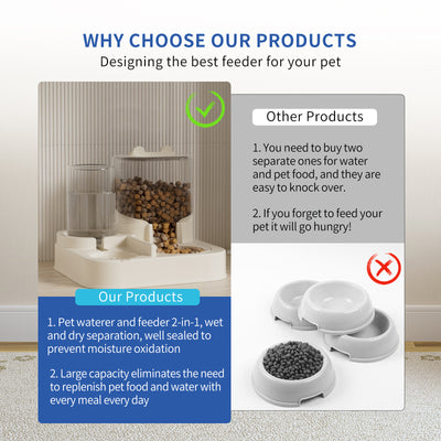 Transparent And Visible Pet Feeding And Drinking Dispenser, Automatically Refilling Food And Water, Caring For Every Moment, Allowing Owners To Travel Easily And Pets To Enjoy Worry Free Eating - 5 - CJ