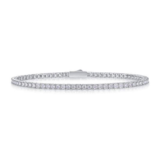 1One Of A Kind Luxury Fashion Mosan Diamond Silver Jewelry Comparable To Natural Diamond Bracelet Prohibit TikTok sales - 5 - CJ