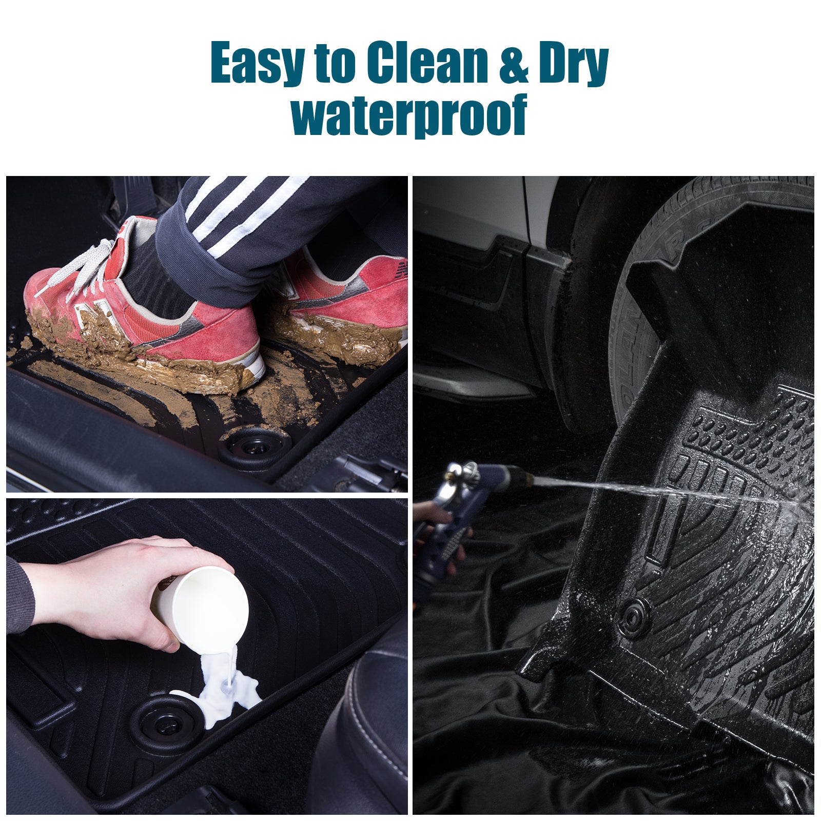 Car Floor Mats For 23 - 24 CRV Hybrid Black All - Weather TPE Rubber Car Mats - 5 - cjdropshipping