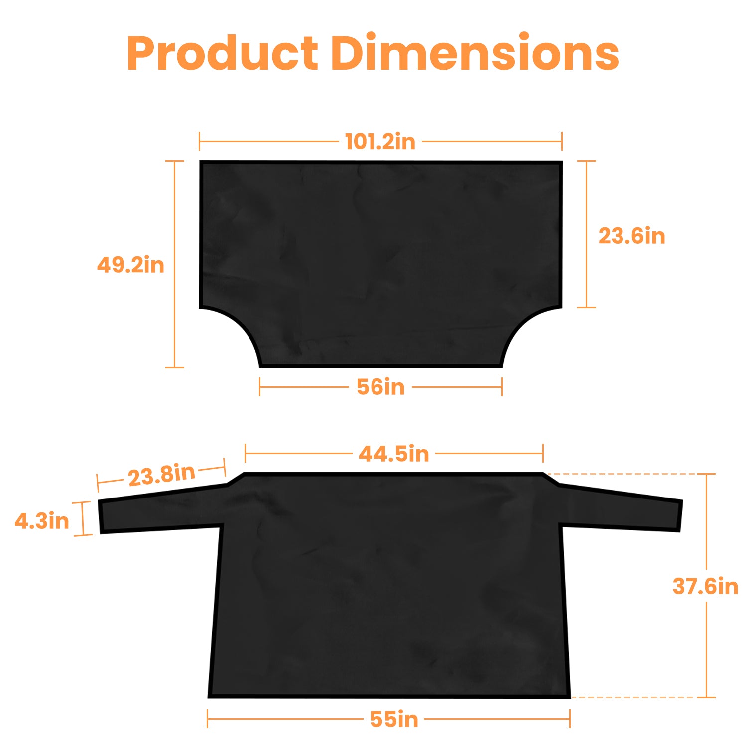1Set Magnetic Car Windshield Cover Front Rear Car Windshield Protector Against Snow Sun Dirt Leaves Fit For All Cars Oxford Fabric Waterproof Heat - Resistant - 5 - cjdropshipping